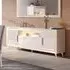 Geneva High Gloss Sideboard with LED - White, Gold