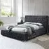 Geneva King Size Bed Frame - Black, Crushed Velvet