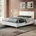 Geneva King Size Bed with LED - White, Gold