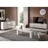 Geneva Living Room Set with Sideboard and LED - White Gold