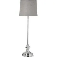 Genial Metal Table Lamp with Shade - Silver, Grey