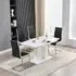 Genisimo Extendable Dining Table with 4 Symphony Chairs - White