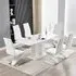 Genisimo Extendable Dining Table with 6 Demi Z Chairs - White