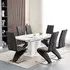Genisimo Extendable Dining Table with 6 Demi Z Chairs - White