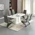 Genisimo Extendable Dining Table with 6 Demi Z Chairs - White