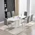 Genisimo Extendable Dining Table with 6 Symphony Chairs - White