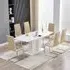 Genisimo Extendable Dining Table with 6 Symphony Chairs - White
