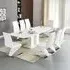 Genisimo Extendable Dining Table with 8 Demi Z Chairs - White