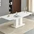 Genisimo Large Extendable Dining Table - White, High Gloss MDF