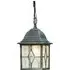 Genoa Square Outdoor Pendant Light - Black Silver, Glass
