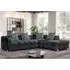 Genova Left Hand L-Shaped Corner Sofa - Charcoal, Fabric