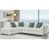 Genova Right Hand L-Shaped Corner Sofa - Beige, Fabric