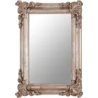Georga Rectangular Wall Mirror - Pale Silver
