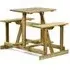 Gerik Walk-In Picnic Table Set - Green Natural, Pine