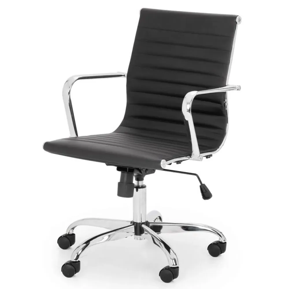 Gerry Office Chair - Black, Faux Leather image