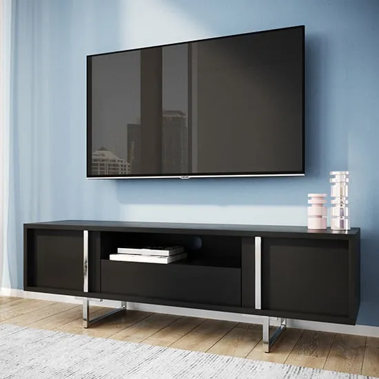 Getxo TV Stand with Drawer - Black