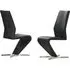 Gia Dining Chairs Pair - Black, Faux Leather