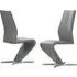 Gia Dining Chairs Set of 2 - Grey, Faux Leather