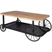 Gianfar Craft Wheel Coffee Table - Oak