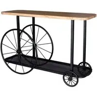 Gianfar Craft Wheel Console Table - Oak