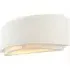 Gianna Curved Wall Light with Up Down Pattern - White, Ceramic