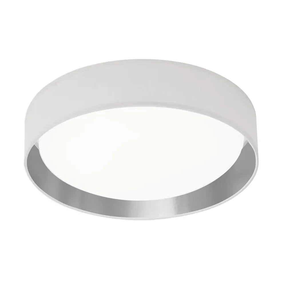 Gianna LED Flush Light with Silver Inner - White