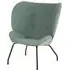 Giausar Bedroom Chair with Metal Legs - Green, Fabric