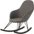 Giausar Rocking Chair - Dark Grey, Faux Leather