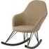 Giausar Rocking Chair - Light Grey, Faux Leather
