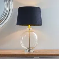 Gideon Cylinder Table Lamp - Black, Glass