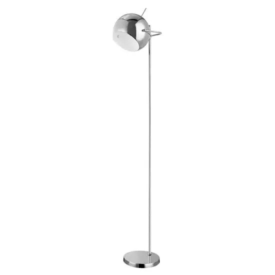 Gikona Ball Design Floor Lamp with Adjustable Shade - Chrome