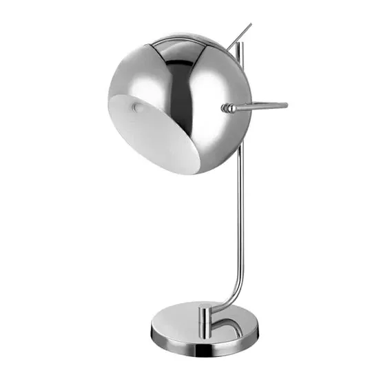 Gikona Ball Design Table Lamp with Adjustable Shade - Chrome