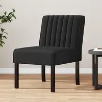 Gilbert Velvet Accent Chair - Black, Wood