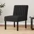Gilbert Velvet Accent Chair - Black, Wood