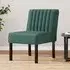 Gilbert Velvet Accent Chair - Green, Wood