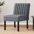 Gilbert Velvet Accent Chair - Grey, Wood