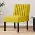 Gilbert Velvet Accent Chair - Yellow, Wood