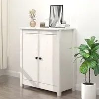 Giles Sideboard with 2 Doors - White, Pine Wood