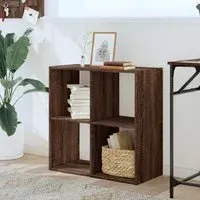 Gilford 4-Compartment Bookcase - Brown, Engineered Wood