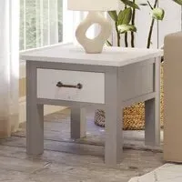 Gilford Lamp Table with Drawer - Greystone, Wood