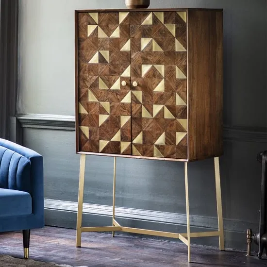 Gillette Bar Cabinet with 2 Doors - Brown, Wood