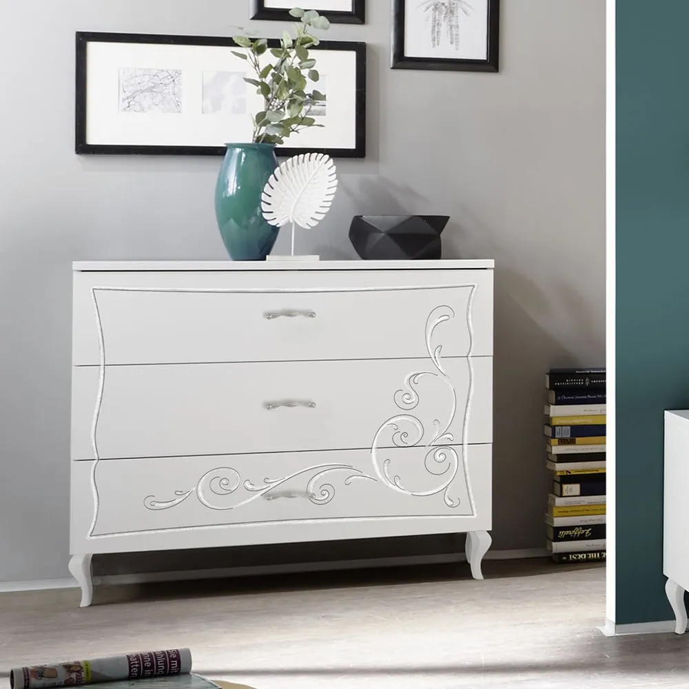 Gilroy 3 Drawer Chest - Serigraphy White image
