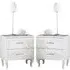 Gilroy Bedside Cabinets Pair - Serigraphy White