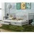 Gilroy Day Bed with Trundle and Bonnell Mattress - White