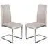 Gilroy Dining Chairs In Pair - Champagne, PU Leather