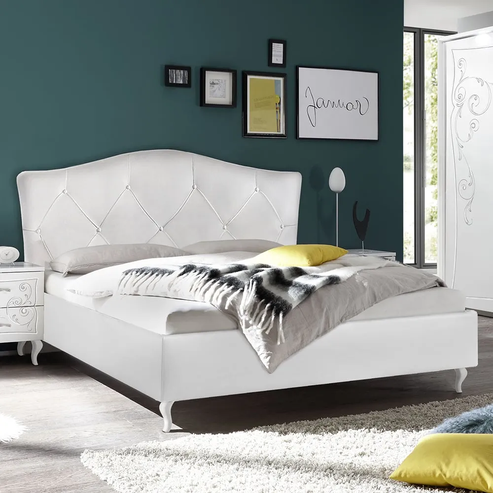 Gilroy King Size Bed Frame - Serigraphy White