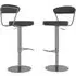 Gilroy Swivel Bar Chairs with Steel Base - Grey, Faux Leather
