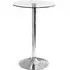 Gino Round Bar Table - Clear, Tempered Glass