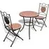 Gino Round Bistro Set - Terracotta, Ceramic Tile