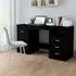 Giolla Computer Desk with Storage - Black, Engineered Wood